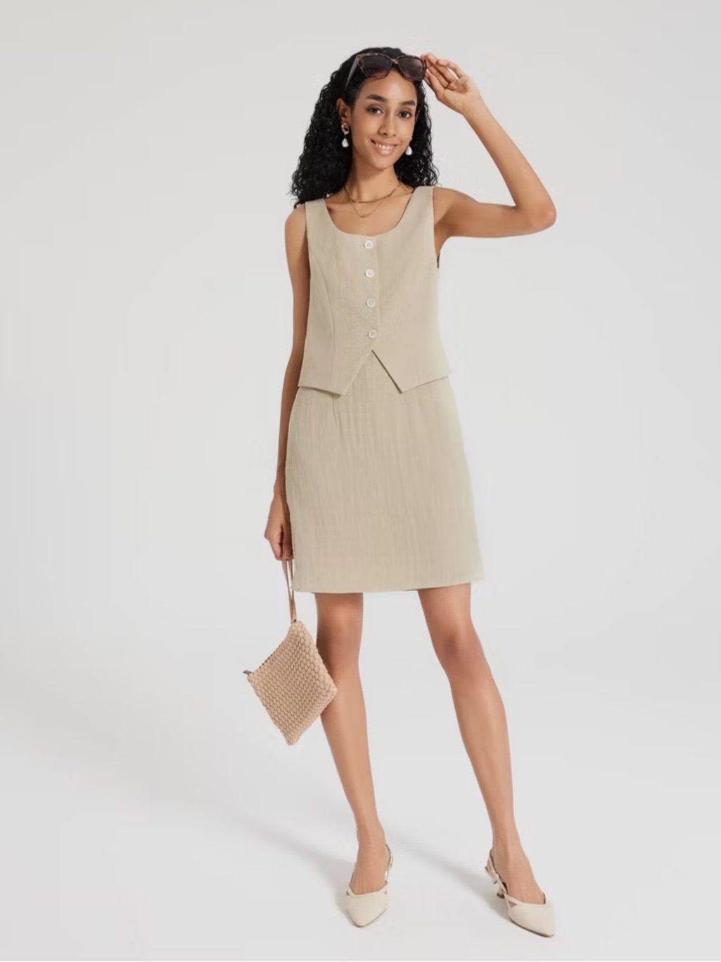 Waistcoat Mini A-Line Dress - A New Day